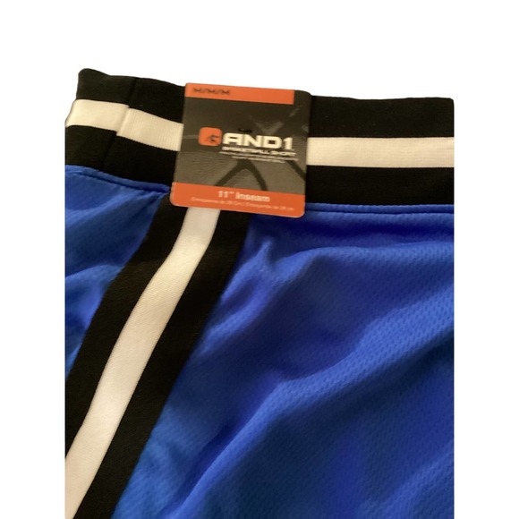 NWT Boys Size Medium And1 Sideline Short Blue & Black.; Width 15 3/4” Length 21” - Picture 3 of 5